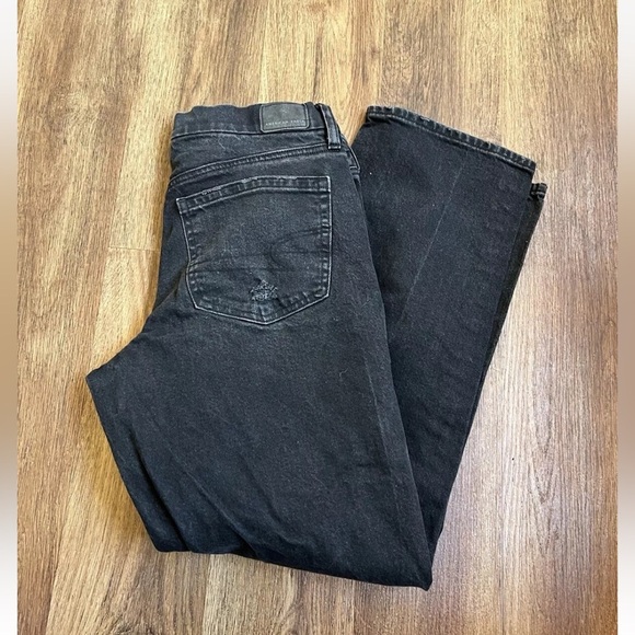 American Eagle Curvy Straight Black Charcoal Women’s Size 6 - Picture 8 of 8